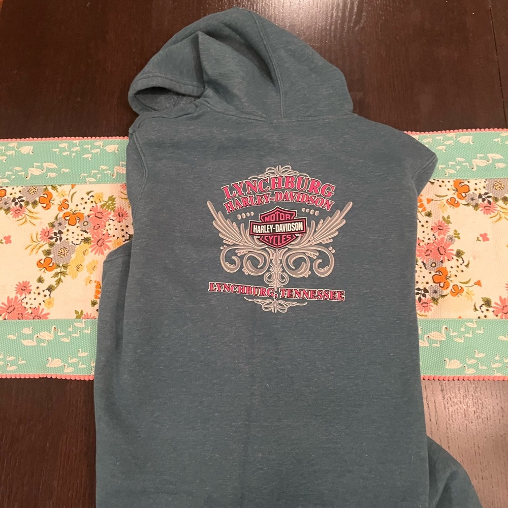 Hoodie zip jacket Harley Davidson. Womens Large
